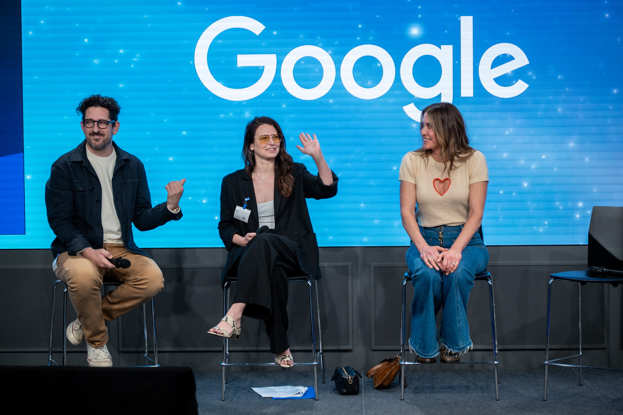 Fireside chat on stage at the LA Main Street Rising Tour stop
